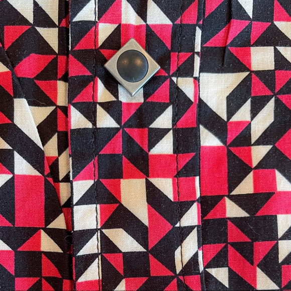 🖤Tin Haul Mens XXL Western Geometric Long Sleeve Snap Shirt - Picture 4 of 7